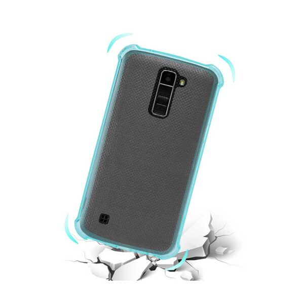 Reiko LG K10 Clear Bumper Case With Air Cushion Protection In Navy - Image 3