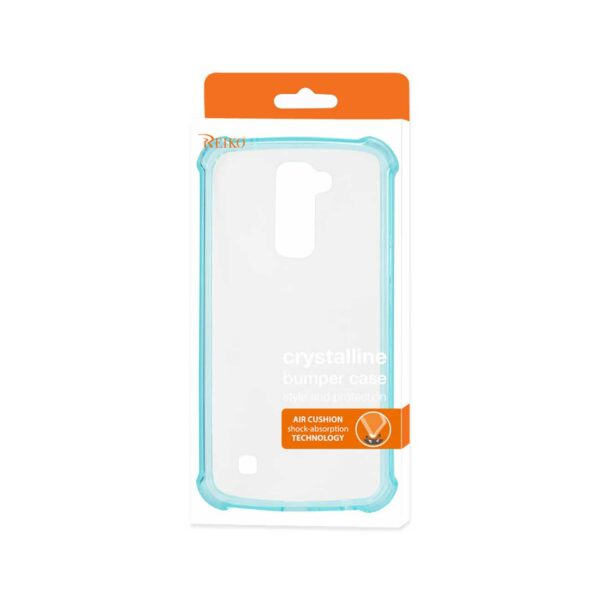 Reiko LG K10 Clear Bumper Case With Air Cushion Protection In Navy - Image 4