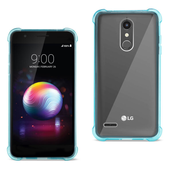 Reiko LG K30 Clear Bumper Case With Air Cushion Protection In Clear Navy