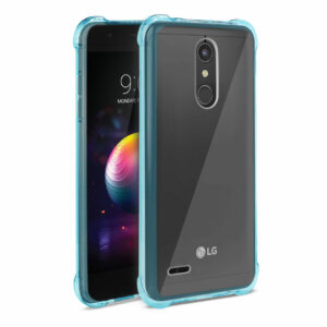 Reiko LG K30 Clear Bumper Case With Air Cushion Protection In Clear Navy - Image 2
