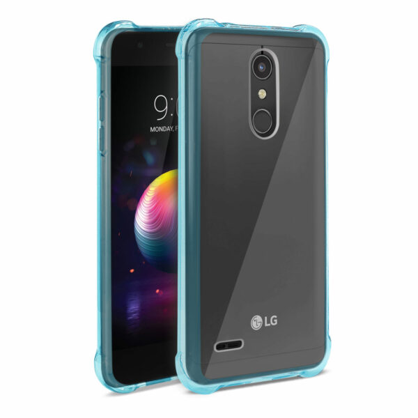 Reiko LG K30 Clear Bumper Case With Air Cushion Protection In Clear Navy - Image 2
