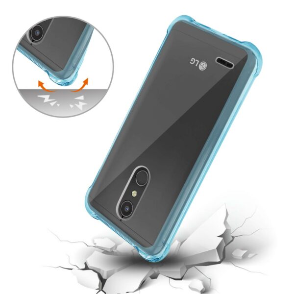 Reiko LG K30 Clear Bumper Case With Air Cushion Protection In Clear Navy - Image 3