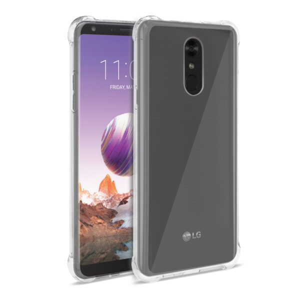 Reiko LG Stylo 4 Clear Bumper Case With Air Cushion Protection In Clear - Image 2