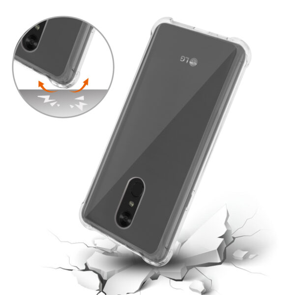 Reiko LG Stylo 4 Clear Bumper Case With Air Cushion Protection In Clear - Image 3