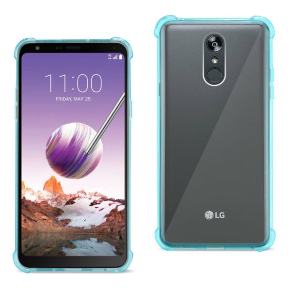 Reiko LG Stylo 4 Clear Bumper Case With Air Cushion Protection In Clear Navy