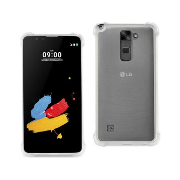 Reiko LG Stylus 2 Clear Bumper Case With Air Cushion Protection In Clear