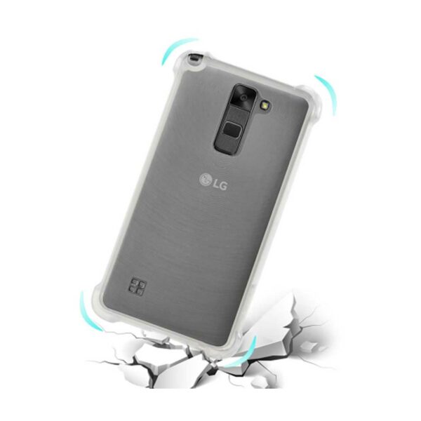 Reiko LG Stylus 2 Clear Bumper Case With Air Cushion Protection In Clear - Image 3