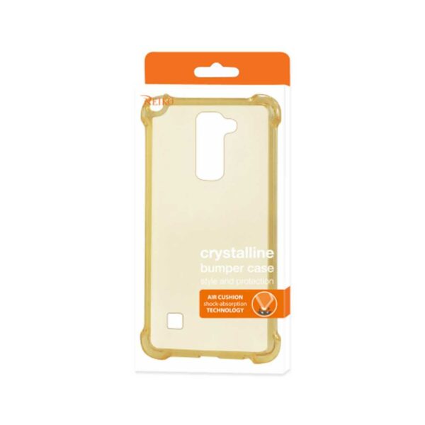 Reiko LG Stylus 2 Clear Bumper Case With Air Cushion Protection In Clear Gold - Image 4