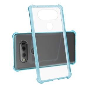 Reiko LG V20 5.7 Inches Clear Bumper Case With Air Cushion Protection In Clear Navy - Image 2