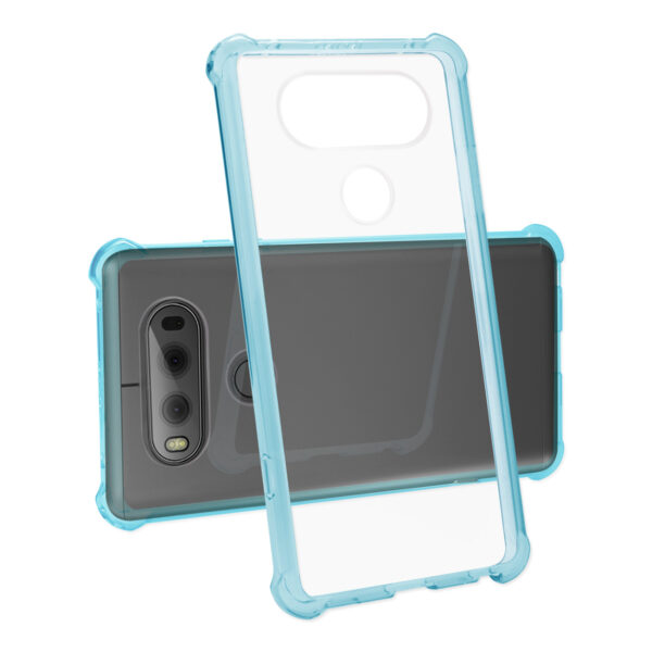 Reiko LG V20 5.7 Inches Clear Bumper Case With Air Cushion Protection In Clear Navy - Image 2