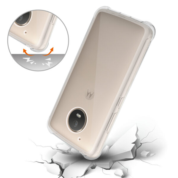 Reiko Motorola Moto E4 Active Clear Bumper Case With Air Cushion Protection In Clear - Image 3