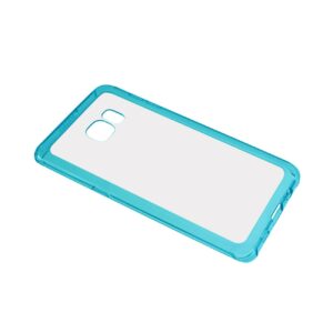 Reiko Samsung Galaxy S6 Edge Plus Clear Bumper Case With Air Cushion Protection In Clear Navy - Image 2