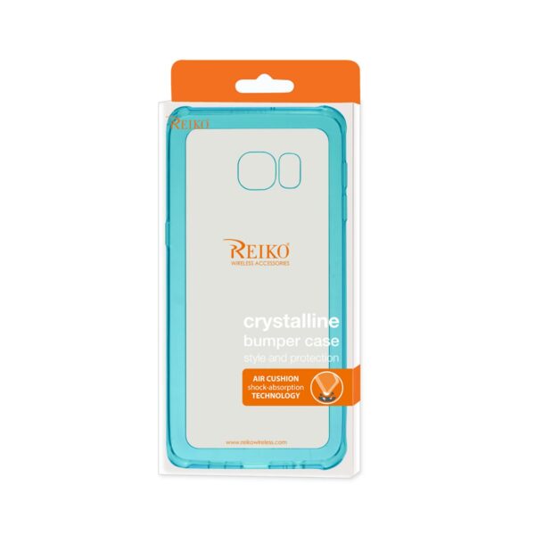 Reiko Samsung Galaxy S6 Edge Plus Clear Bumper Case With Air Cushion Protection In Clear Navy - Image 4