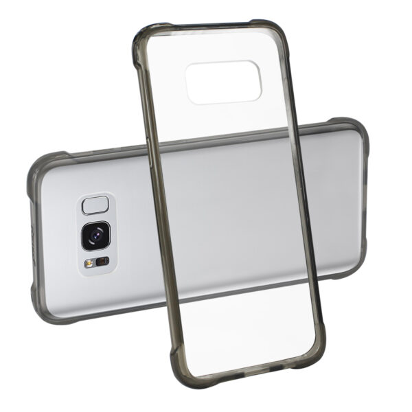 Reiko Samsung Galaxy S8 Edge/ S8 Plus Clear Bumper Case With Air Cushion Protection In Clear Black - Image 2