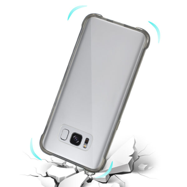 Reiko Samsung Galaxy S8 Edge/ S8 Plus Clear Bumper Case With Air Cushion Protection In Clear Black - Image 3