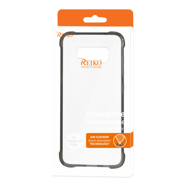 Reiko Samsung Galaxy S8 Edge/ S8 Plus Clear Bumper Case With Air Cushion Protection In Clear Black - Image 4