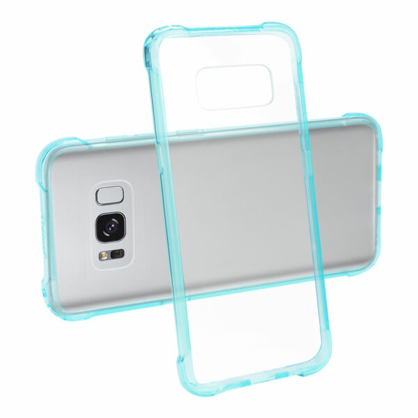 Reiko Samsung Galaxy S8 Edge/ S8 Plus Clear Bumper Case With Air Cushion Protection In Clear Navy - Image 2