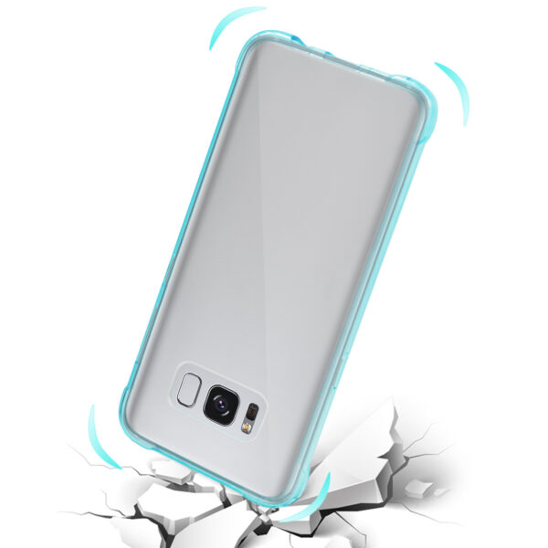 Reiko Samsung Galaxy S8 Edge/ S8 Plus Clear Bumper Case With Air Cushion Protection In Clear Navy - Image 3