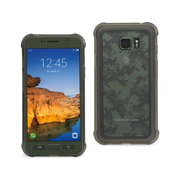 Reiko Samsung Galaxy S7 Active Clear Bumper Case With Air Cushion Protection In Clear Black