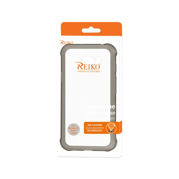 Reiko Samsung Galaxy S7 Active Clear Bumper Case With Air Cushion Protection In Clear Black - Image 4