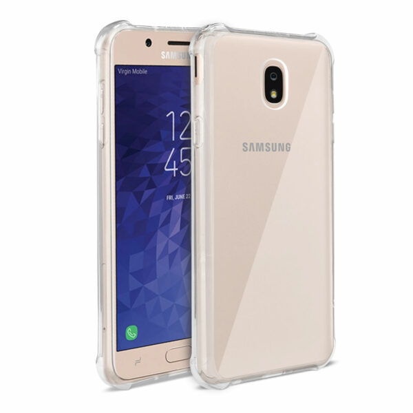 Reiko Samsung J7(2018) Clear Bumper Case With Air Cushion Protection In Clear - Image 2