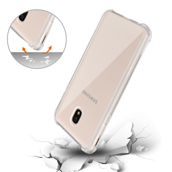 Reiko Samsung J7(2018) Clear Bumper Case With Air Cushion Protection In Clear - Image 3