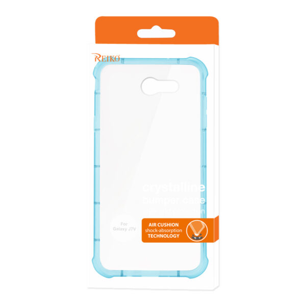 Reiko Samsung Galaxy J7 V (2017) Clear Bumper Case With Air Cushion Protection In Clear Navy - Image 4