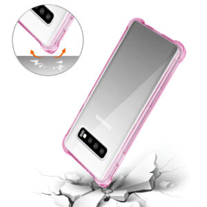 SAMSUNG GALAXY S10 Clear Bumper Case With Air Cushion Protection In Clear Hot Pink - Image 3