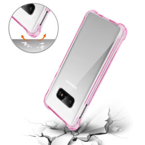 SAMSUNG GALAXY S10 Lite(S10e) Clear Bumper Case With Air Cushion Protection In Clear Hot Pink - Image 3