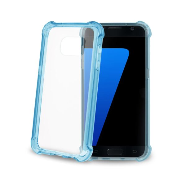 REIKO SAMSUNG GALAXY S7 CLEAR BUMPER CASE WITH AIR CUSHION PROTECTION IN CLEAR NAVY - Image 2