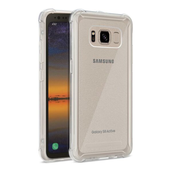 Reiko Samsung Galaxy S8 Active Clear Bumper Case With Air Cushion Protection In Clear - Image 2