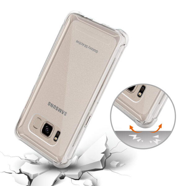 Reiko Samsung Galaxy S8 Active Clear Bumper Case With Air Cushion Protection In Clear - Image 3