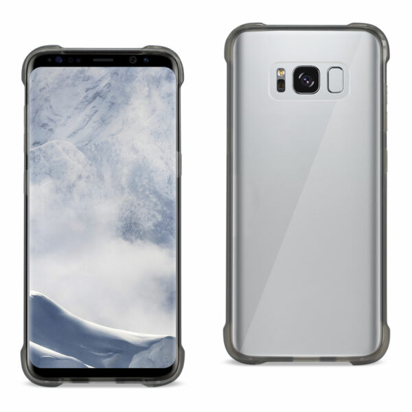 Reiko Samsung Galaxy S8 Clear Bumper Case With Air Cushion Protection In Clear Black