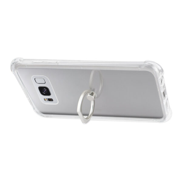 Reiko Samsung Galaxy S8 Transparent Air Cushion Protector Bumper Case With Ring Holder In Clear - Image 2