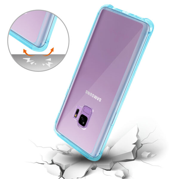 Reiko Samsung Galaxy S9 Clear Bumper Case With Air Cushion Protection In Clear Navy - Image 3