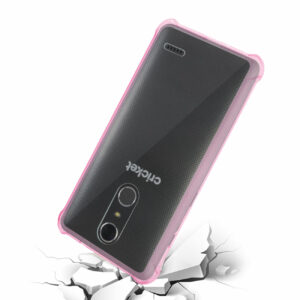 Reiko Zte Grand X4 Clear Bumper Case With Air Cushion Protection In Clear Hot Pink - Image 3