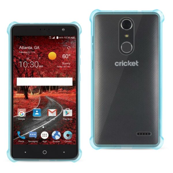 Reiko Zte Grand X4 Clear Bumper Case With Air Cushion Protection In Clear Navy