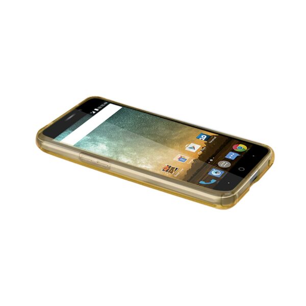 Reiko Zte Prestige Clear Bumper Case With Air Cushion Protection In Clear Gold - Image 3