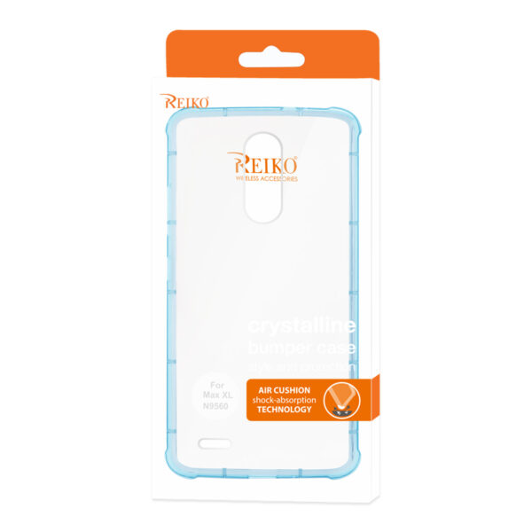 Reiko Zte Max Xl/ N9560 Clear Bumper Case With Air Cushion Protection In Clear Navy - Image 4