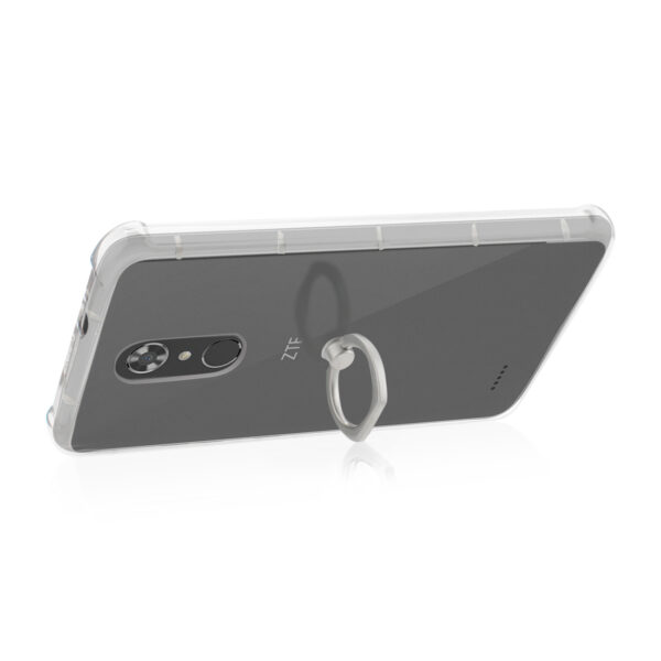 Reiko Zte Max Xl/ N9560 Transparent Air Cushion Protector Bumper Case With Ring Holder In Clear - Image 3