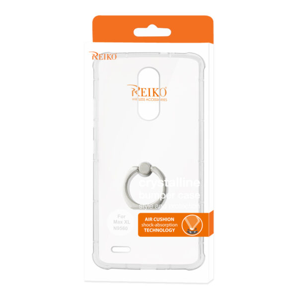 Reiko Zte Max Xl/ N9560 Transparent Air Cushion Protector Bumper Case With Ring Holder In Clear - Image 4