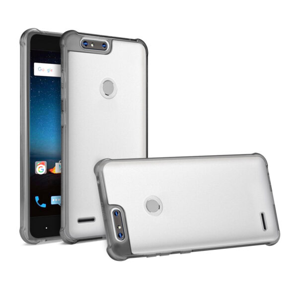 Reiko ZTE Blade Z MAX/Z982/ZTE Sequoia Clear Bumper Case With Air Cushion Protection In Clear Black - Image 2