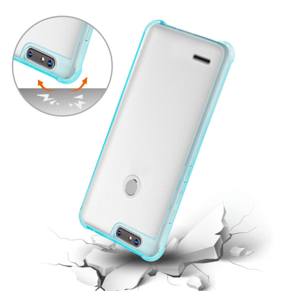 Reiko ZTE Blade Z MAX/Z982/ZTE Sequoia Clear Bumper Case With Air Cushion Protection In Clear Navy - Image 3