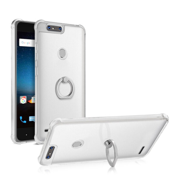 Reiko ZTE Blade Z MAX/Z982/ZTE Sequoia Transparent Air Cushion Protector Bumper Case With Ring Holder In Clear - Image 2