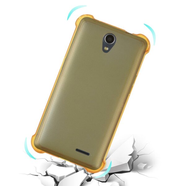 Reiko Zte Maven 2/ Chapel (Z831) Clear Bumper Case With Air Cushion Protection In Clear Gold - Image 3