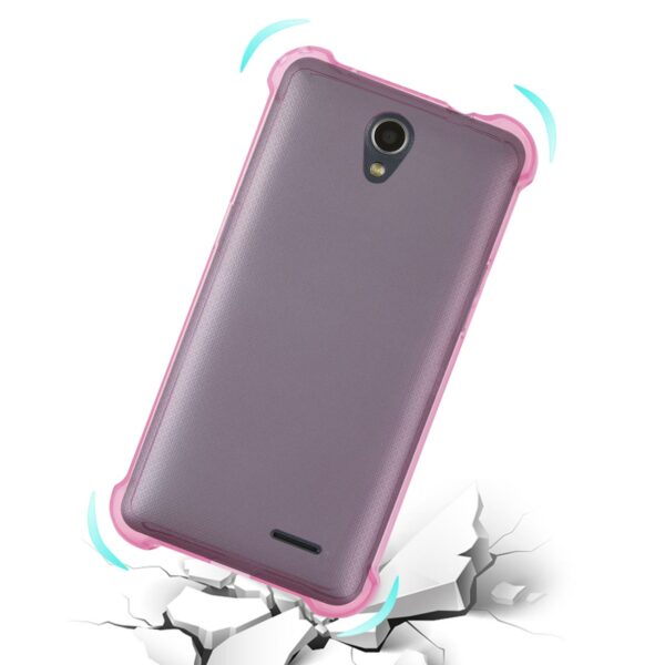 Reiko Zte Maven 2/ Chapel (Z831) Clear Bumper Case With Air Cushion Protection In Clear Hot Pink - Image 3