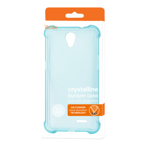 Reiko Zte Maven 2/ Chapel (Z831) Clear Bumper Case With Air Cushion Protection In Clear Navy - Image 4