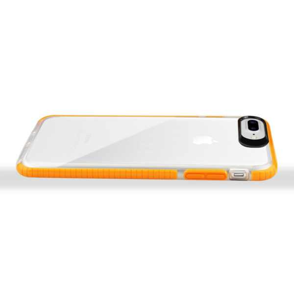 Reiko iPhone 8 Plus/ 7 Plus Soft Transparent TPU Case In Clear Orange - Image 3
