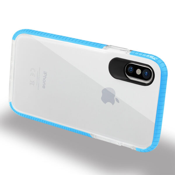 REIKO iPhone X/iPhone XS SOFT TRANSPARENT TPU CASE IN CLEAR BLUE - Image 2