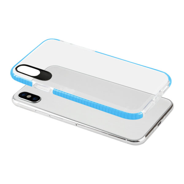 REIKO iPhone X/iPhone XS SOFT TRANSPARENT TPU CASE IN CLEAR BLUE - Image 3